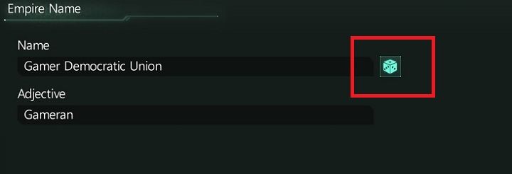 Za pośrednictwem tej zakładki ustalisz nazwę swojego imperium - Kreator tworzenia frakcji | Frakcje w Stellaris - Stellaris - poradnik do gry