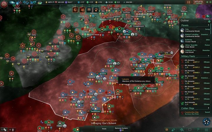 W ramach tworzenia sektora zostaniesz przeniesiony na mapę galaktyki - Sektory | Zarządzanie w Stellaris - Stellaris - poradnik do gry