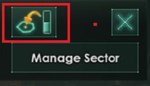 Na powyższym obrazku zaznaczono najważniejszy przycisk w całym panelu - Sektory | Zarządzanie w Stellaris - Stellaris - poradnik do gry