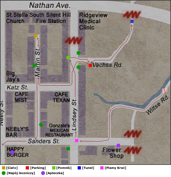 Idź przed siebie nie zważając na żadne napotkane bramy - i tak są zamknięte - Wschodnie Silent Hill | Silent Hill 2 - Silent Hill 2 - poradnik do gry