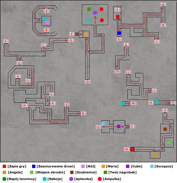 Tutaj mapę będzie rysował sam James - Katakumby - Część 1 | Silent Hill 2 - Silent Hill 2 - poradnik do gry