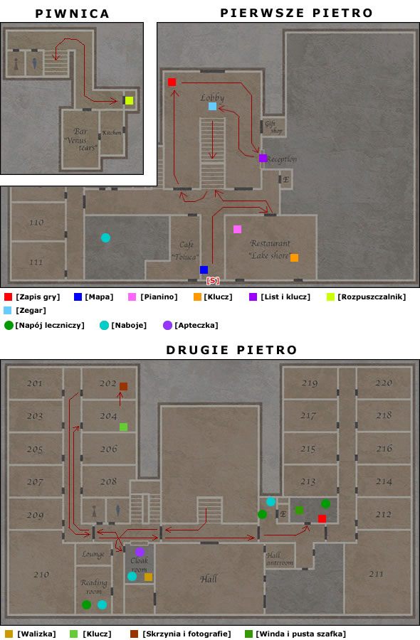 Zabierz wiszącą na ścianie Mapę dla gości - Lake View Hotel - Część 1 | Silent Hill 2 - Silent Hill 2 - poradnik do gry
