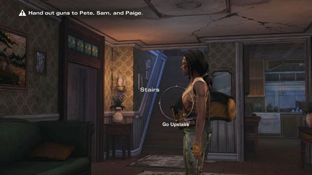 Po rozmowie z Jamesem udaj się na pierwsze piętro by kontynuować zadanie - Rozdział 2 | Epizod 3 - What We Deserve - The Walking Dead: Michonne - poradnik do gry