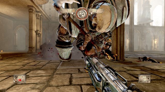 Zdrowie oponenta pokazane jest w górnej środkowej części ekranu. - Rozdział 1 | Opis przejścia Painkiller Hell and Damnation - Painkiller Hell & Damnation - poradnik do gry