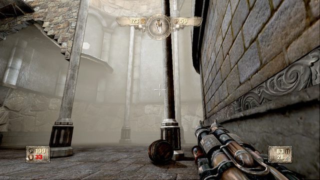 Podsadź beczkę pod filar, nieważne z której strony. - Rozdział 1 | Opis przejścia Painkiller Hell and Damnation - Painkiller Hell & Damnation - poradnik do gry