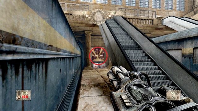 Pod środkowymi schodami odnajdziesz teleport przenoszący do sekretnego obszaru. - Rozdział 2 | Opis przejścia Painkiller Hell and Damnation - Painkiller Hell & Damnation - poradnik do gry