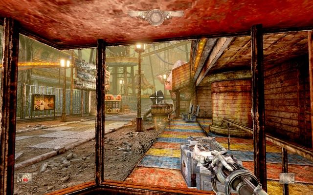 Z kolejnej kasy dostrzeżesz wysadzone w powietrze elementy konstrukcji - tam właśnie się udaj. - Rozdział 4 | Opis przejścia Painkiller Hell and Damnation - Painkiller Hell & Damnation - poradnik do gry