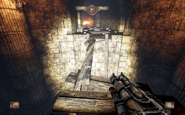 Trzymaj się lewej strony, jeśli nie chcesz spaść - jedna deska zostanie na swoim miejscu. - Rozdział 4 | Opis przejścia Painkiller Hell and Damnation - Painkiller Hell & Damnation - poradnik do gry