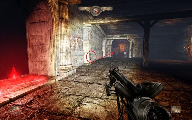 Po użyciu ostatniej dźwigni przejdź najpierw za otwartą kratę, nie do punktu kontrolnego. - Rozdział 4 | Opis przejścia Painkiller Hell and Damnation - Painkiller Hell & Damnation - poradnik do gry