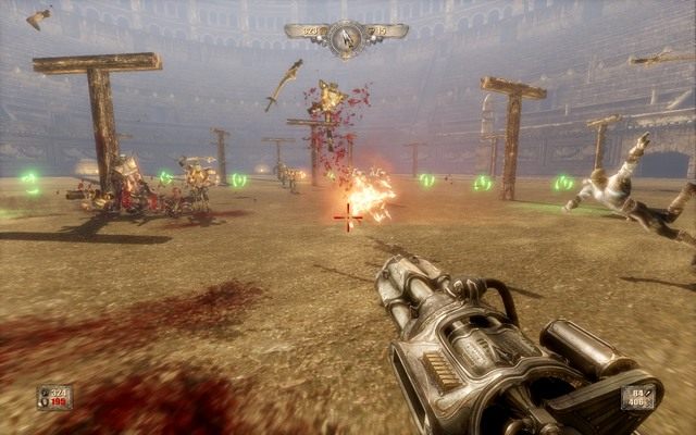 Wrogowie pojawią się na arenie, gdy tylko wyjdziesz na środek, pozbieraj zatem wcześniej amunicję. - Rozdział 4 | Opis przejścia Painkiller Hell and Damnation - Painkiller Hell & Damnation - poradnik do gry