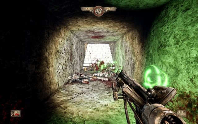 Przeciwnicy w późniejszej fazie wychodzą z krótkich tuneli pod ziemią - Rozdział 4 | Opis przejścia Painkiller Hell and Damnation - Painkiller Hell & Damnation - poradnik do gry