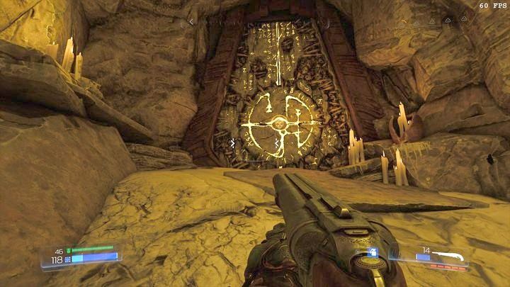 Odblokujesz w ten sposób przejście do wnęki naprzeciwko - Sanktuarium Kadingir | Opis przejścia | Doom - Doom - poradnik do gry