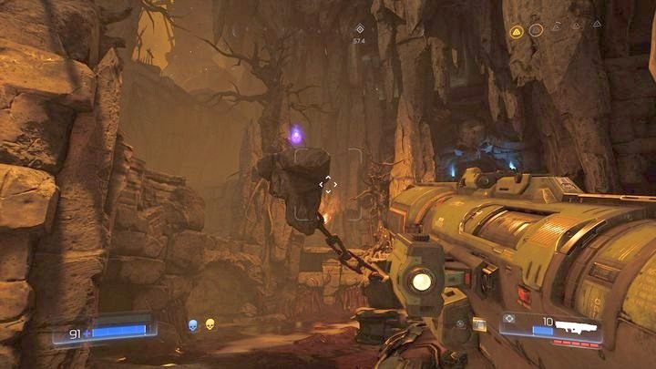 Gdy zostaniesz przeniesiony przez portal i podniesiesz niebieską czaszkę, rozpocznie się następna walka - Sanktuarium Kadingir | Opis przejścia | Doom - Doom - poradnik do gry