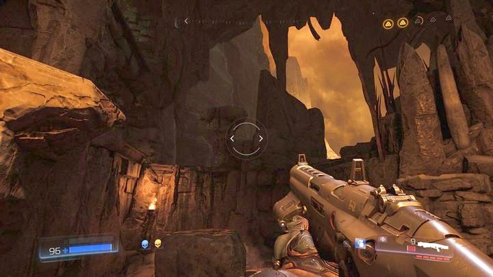 Po zakończeniu starcie, stań na głazie z kamieniami przytwierdzonymi łańcuchem - Sanktuarium Kadingir | Opis przejścia | Doom - Doom - poradnik do gry