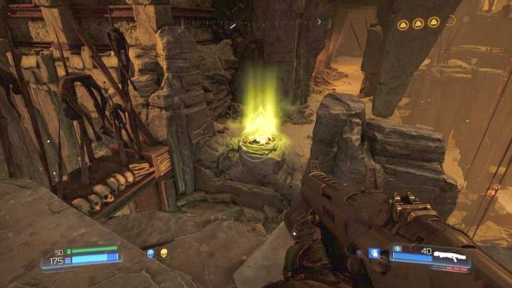 Po jej podniesieniu wejdź na szczyt schodów i udaj się w prawo - Sanktuarium Kadingir | Opis przejścia | Doom - Doom - poradnik do gry