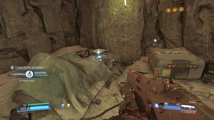 Możesz teraz wrócić do wyrzutni i skorzystać z niej, żeby dostać się znowu na górę - Sanktuarium Kadingir | Opis przejścia | Doom - Doom - poradnik do gry