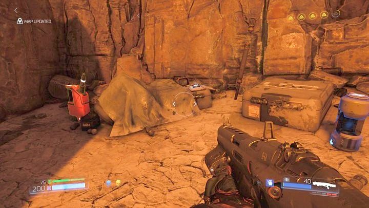 Po zeskoczeniu z ostatniej wysepki, podnieś Dziennik zapytań i ruszaj dalej w górę - Sanktuarium Kadingir | Opis przejścia | Doom - Doom - poradnik do gry