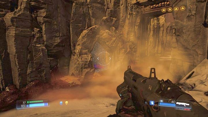 Wejście do mapy znajdziesz zeskakując na prawo z mostu prowadzącego do dużej bramy - Sanktuarium Kadingir | Sekrety | Doom - Doom - poradnik do gry