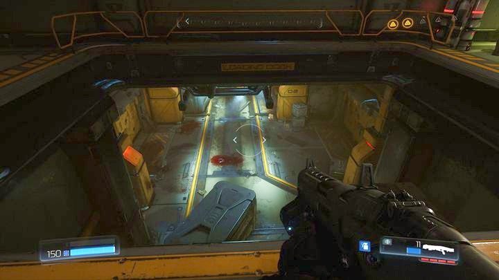 Po zakończeniu tego wyzwania odszukaj dziurę w podłodze prowadzącą do odwiedzonego wcześniej pomieszczenia - Obiekt Argentu | Opis przejścia | Doom - Doom - poradnik do gry