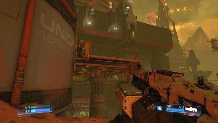 Na dole skręć w lewo i cały czas trzymaj się lewej ściany - Obiekt Argentu | Opis przejścia | Doom - Doom - poradnik do gry