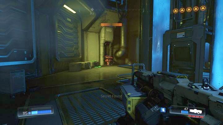 Za nimi znajdziesz Automapę potrzebną do zaliczenia jednego z wyzwań - Obiekt Argentu | Opis przejścia | Doom - Doom - poradnik do gry