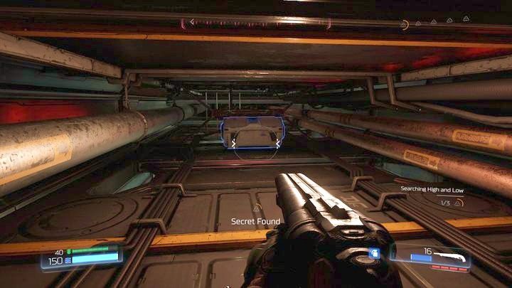 Na końcu znowu skręć w lewo i zeskocz do wnęki, w której ukryto Baterię Argentu - Wieża Energii Argentu | Opis przejścia | Doom - Doom - poradnik do gry