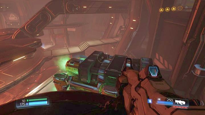 Jedna para robotów będzie tuż za szybą, a druga dokładnie po przeciwnej stronie wieży - Wieża Energii Argentu | Opis przejścia | Doom - Doom - poradnik do gry