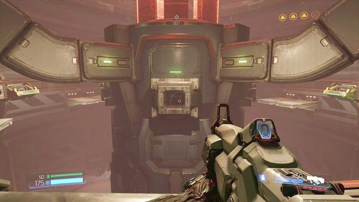 Musisz tam poczekać na kolejny wysuwany tunel (pojawi się na skraju ruchomej platformy) i przebiec po nim na środek wieży - Wieża Energii Argentu | Opis przejścia | Doom - Doom - poradnik do gry