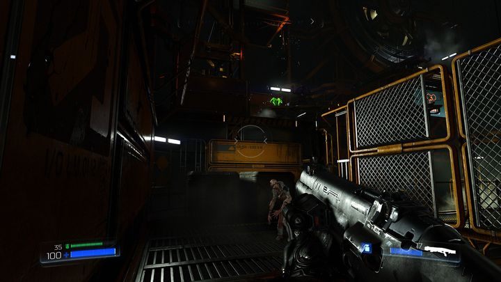 Gdy przywrócisz zasilanie i przejdziesz poziom niżej, idź cały czas przed siebie, aż do walki z Impami - Dział Zasobów | Sekrety | Doom - Doom - poradnik do gry