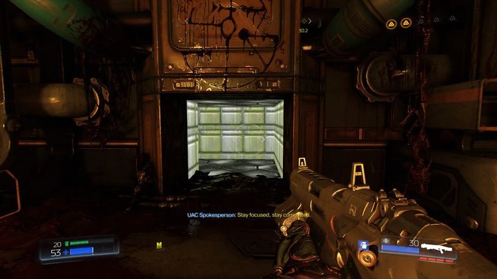 Odblokujesz w ten sposób przejście po drugiej stronie mostu - Odlewnia | Sekrety | Doom - Doom - poradnik do gry