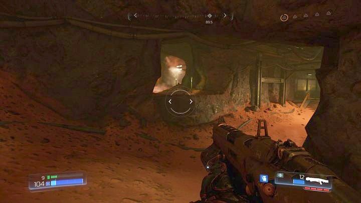 Zaraz po tym jak zobaczysz pierwsze Gniazdo Juchy, idź cały czas wzdłuż ściany po lewej - Obiekt Argentu | Sekrety | Doom - Doom - poradnik do gry