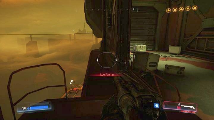 Z lewej strony będzie wąska krawędź, po której możesz przejść do miejsca ukrycia ostatniej na tym etapie figurki - Obiekt Argentu | Sekrety | Doom - Doom - poradnik do gry