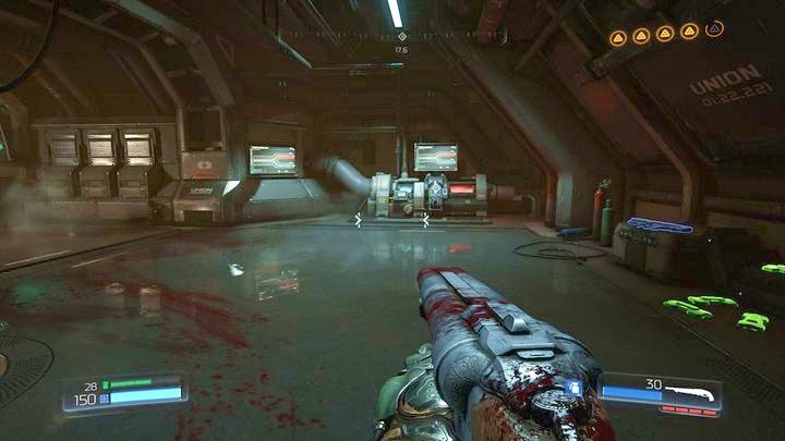 W oświetlonym na niebiesko pomieszczeniu, gdzie znajduje się trzeci filtr, znajdziesz ostatni Dziennik Zapytań - Obiekt Argentu | Sekrety | Doom - Doom - poradnik do gry