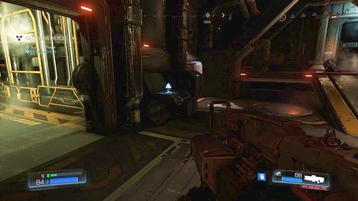 Trzeci Dziennik zapytań znajduje się w pomieszczeni, w którym przebywała Olivia, jak ją zobaczyłeś po raz pierwszy na tym etapie - Wieża Energii Argentu | Sekrety | Doom - Doom - poradnik do gry