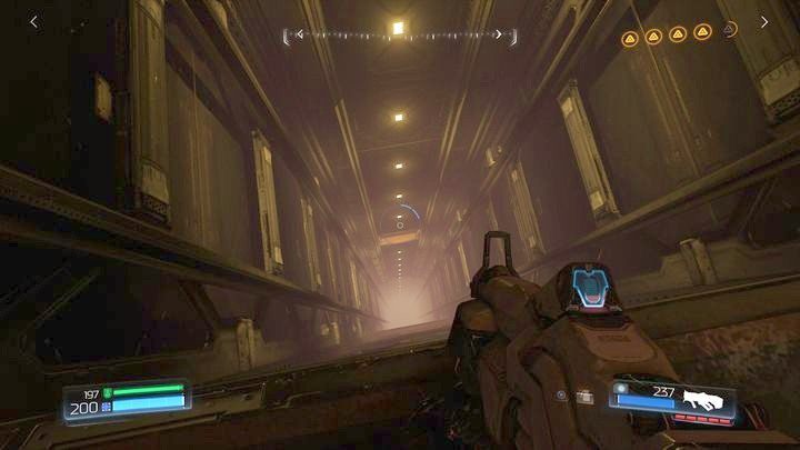 Pod koniec etapu dojdzie do miejsca z wysokim szybem windy - Wieża Energii Argentu | Sekrety | Doom - Doom - poradnik do gry