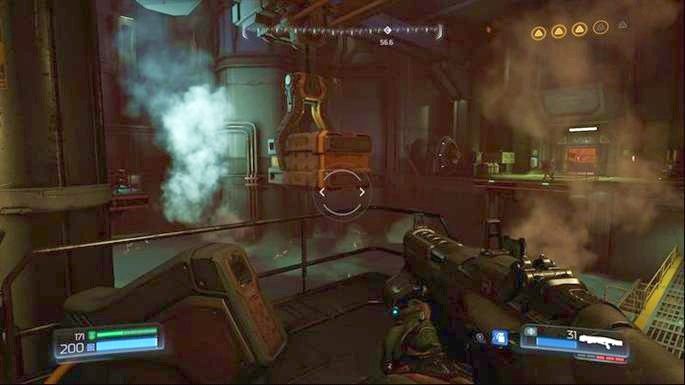 Po walce użyj komputera znajdującego się naprzeciwko żółtych drzwi - Obiekt Argentu (zniszczony) | Opis przejścia | Doom - Doom - poradnik do gry