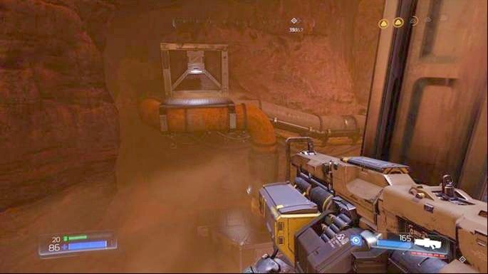 Na początku przeskocz na pierwszą platformę następnie odwróć się o 180 stopni - Kompleks Badań | Opis przejścia | Doom - Doom - poradnik do gry