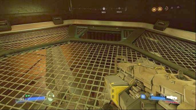 Tam znajdziesz już uruchomiony wentylator, który musisz wyłączyć - Kompleks Badań | Opis przejścia | Doom - Doom - poradnik do gry