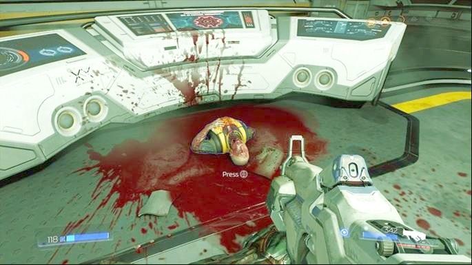 Teraz możesz przejść do Secirity Room i podnieś leżące tam zwłoki - Kompleks Badań | Opis przejścia | Doom - Doom - poradnik do gry