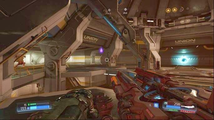 W pomieszczeniu kawałek dalej twoim celem jest zniszczenie Gniazdo Juchy - Kompleks Badań | Opis przejścia | Doom - Doom - poradnik do gry