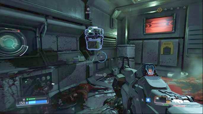 Za wspomnianymi wcześniej drzwiami będzie korytarz - Laboratoria Lazarus | Opis przejścia | Doom - Doom - poradnik do gry