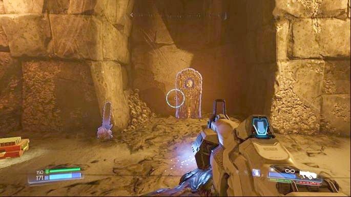 Możesz teraz wrócić na górę, aż do nowo odblokowanego pokoju z czerwonym przełącznikiem - Nekropolia | Opis przejścia | Doom - Doom - poradnik do gry