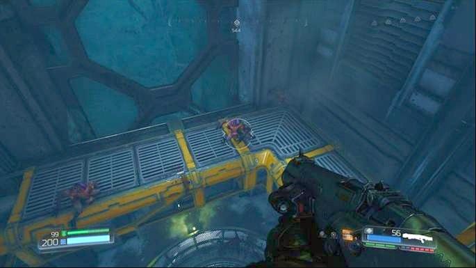 Dalej ruszaj cały czas w dół, zabijając po drodze kilka Diablików - Centrum przetwarzania VEGI | Opis przejścia | Doom - Doom - poradnik do gry