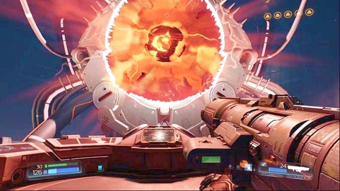 Duża platforma zabierze cię do centrum VEGI, gdzie otrzymasz zadanie zniszczenia dwóch procesorów - Centrum przetwarzania VEGI | Opis przejścia | Doom - Doom - poradnik do gry