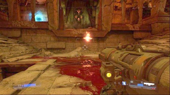 Aby wygrać to starcie korzystaj z dwóch par teleportów oraz Szału, który unosi się na środku - Argent DNur | Opis przejścia | Doom - Doom - poradnik do gry