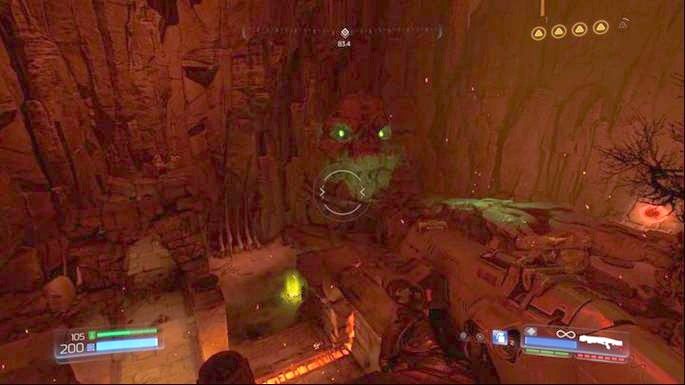 Po zniszczeniu drugiego kamienia wejdź do czaszki na drugim końcu areny - Argent DNur | Opis przejścia | Doom - Doom - poradnik do gry