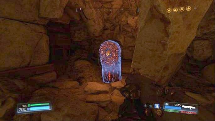 Idąc cały czas prosto będziesz mijał stojący z prawej strony ostatni czerwony sekretny przełącznik wymagany do wyzwania - Argent DNur | Opis przejścia | Doom - Doom - poradnik do gry