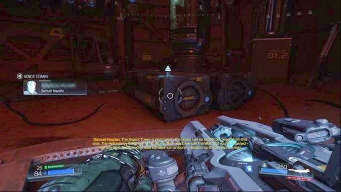 Po rozpoczęciu etapy podnieś leżący niedaleko Dziennik zapytań - Obiekt Argentu (zniszczony) | Sekrety | Doom - Doom - poradnik do gry