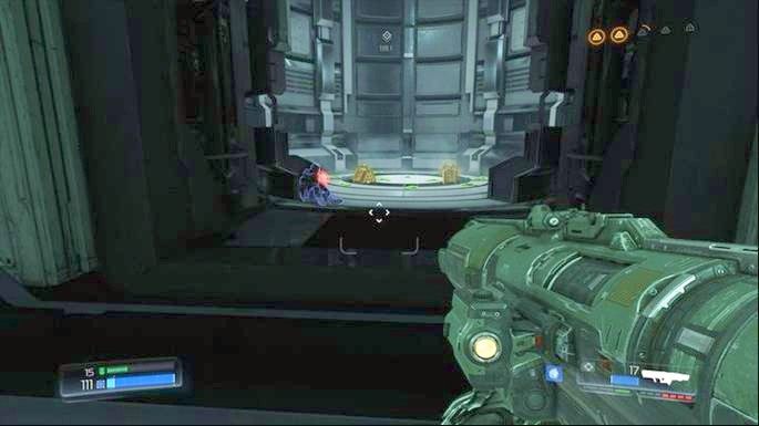 Po walce udaj się na drugi koniec lokacji i otwórz znajdującą się tam śluzę - Laboratoria Lazarus | Sekrety | Doom - Doom - poradnik do gry