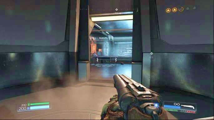 W środku znajdziesz pancerz, Baterię Argentu, skrzynię z amunicją oraz amunicję BFG - Laboratoria Lazarus | Sekrety | Doom - Doom - poradnik do gry